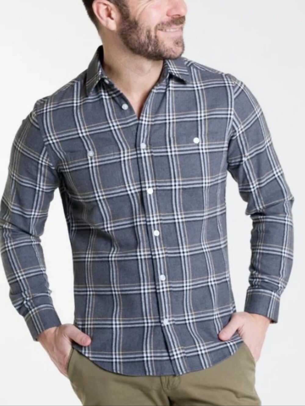 Ash & Erie Ridge Plaid Flannel Button Down Shirt.   Size XXL